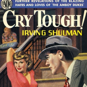 Cry Tough - 10 x 15 Giclée Canvas Print Vintage Zellstoff Taschenbuch Cover
