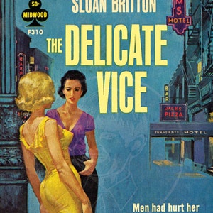 The Delicate Vice - 10x17 Giclée Canvas Print of a Vintage Pulp Paperback