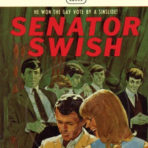Senator Swish - 10 x 17 Giclée Canvas Print van een Vintage Pulp-Paperback