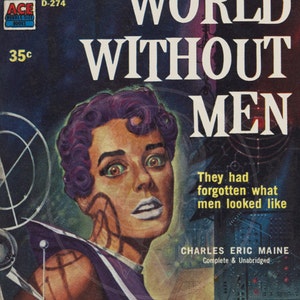 Welt ohne Männer - 10 x 15 Giclée Canvas Print Jahrgang Science-Fiction Zellstoff Taschenbuch Cover
