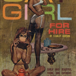 Gay Girl for Hire  - 10x16 Giclée Canvas Print of a Vintage Pulp Paperback Cover