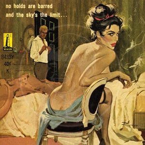 Fly Girl - 10x17 Giclée Canvas Print of a Vintage Pulp Paperback Cover