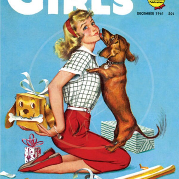 Calling all Girls (Dec 1961) - 10x14 Giclée Canvas Print of Vintage Children's Magazine