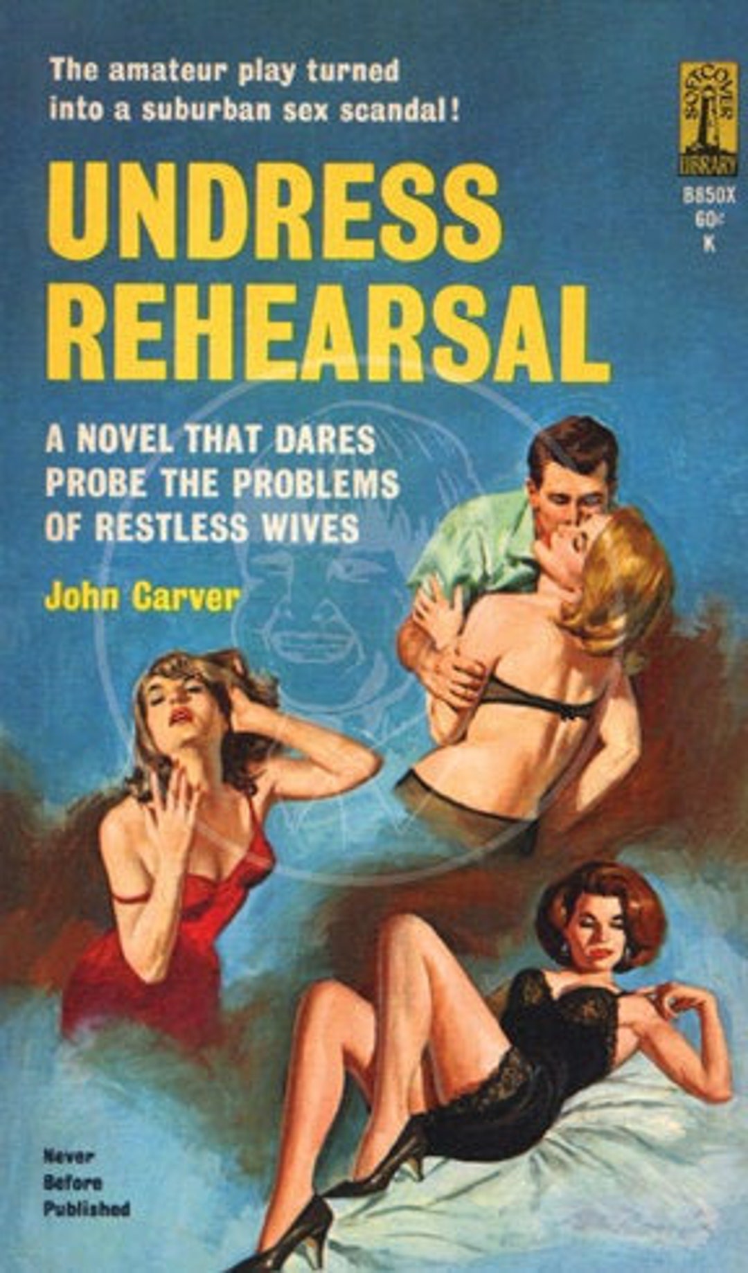 Undress Rehearsal 10x17 Giclée Canvas Print of a Vintage Pulp image
