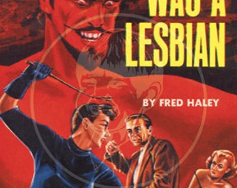 Satan Was a Lesbian - 10x16 Giclée Canvas Print of Vintage Pulp Paperback