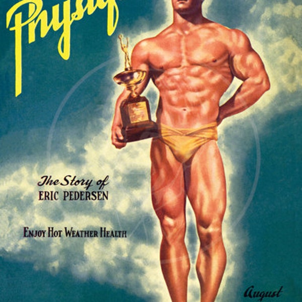 Your Physique (Aug. 1947) - 10x13 Giclée Canvas Print of Vintage Pulp Magazine