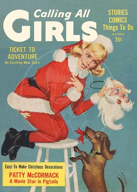 Calling all Girls (Dez 1956) - 10x14 Giclée Leinwanddruck einer Vintagen Kinder-Titelseite