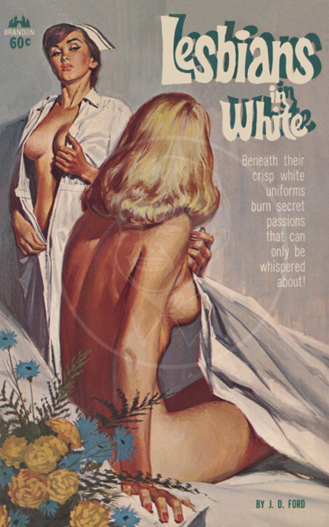 Lesbians in White 10 X 16 Giclée Canvas Print of Vintage Pulp Paperback -  Etsy