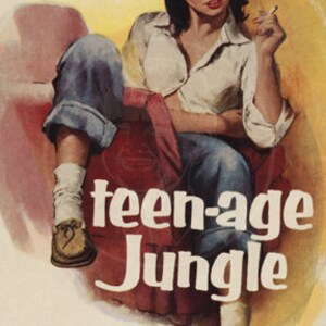 Teen-age Jungle - 10x16 Giclée Canvas Print of a Vintage Pulp Paperback
