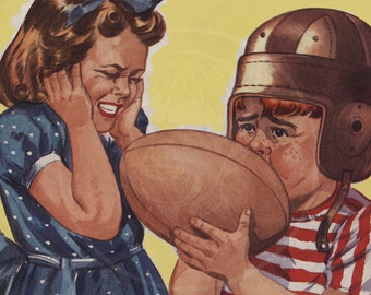 The Pigskin Review (Nov 1945) - 10x14 Giclée Canvas Print of a Vintage Football Program Cover