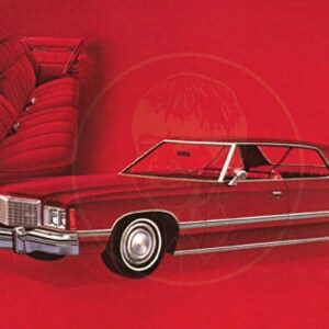 1974 Chevy Caprice Classic Sport Sedan  - 10x17 Giclée Canvas Print of Vintage Advertising Postcard