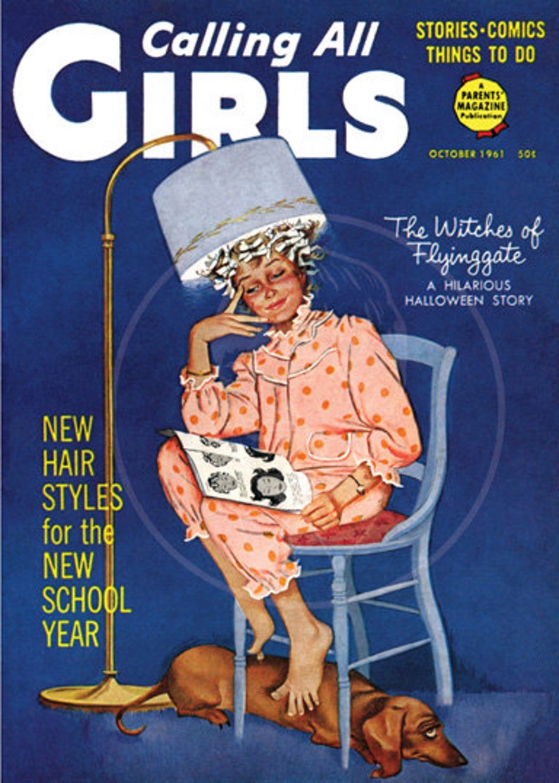Calling All Girls oct 1961 10x14 Giclée Canvas Print of Etsy