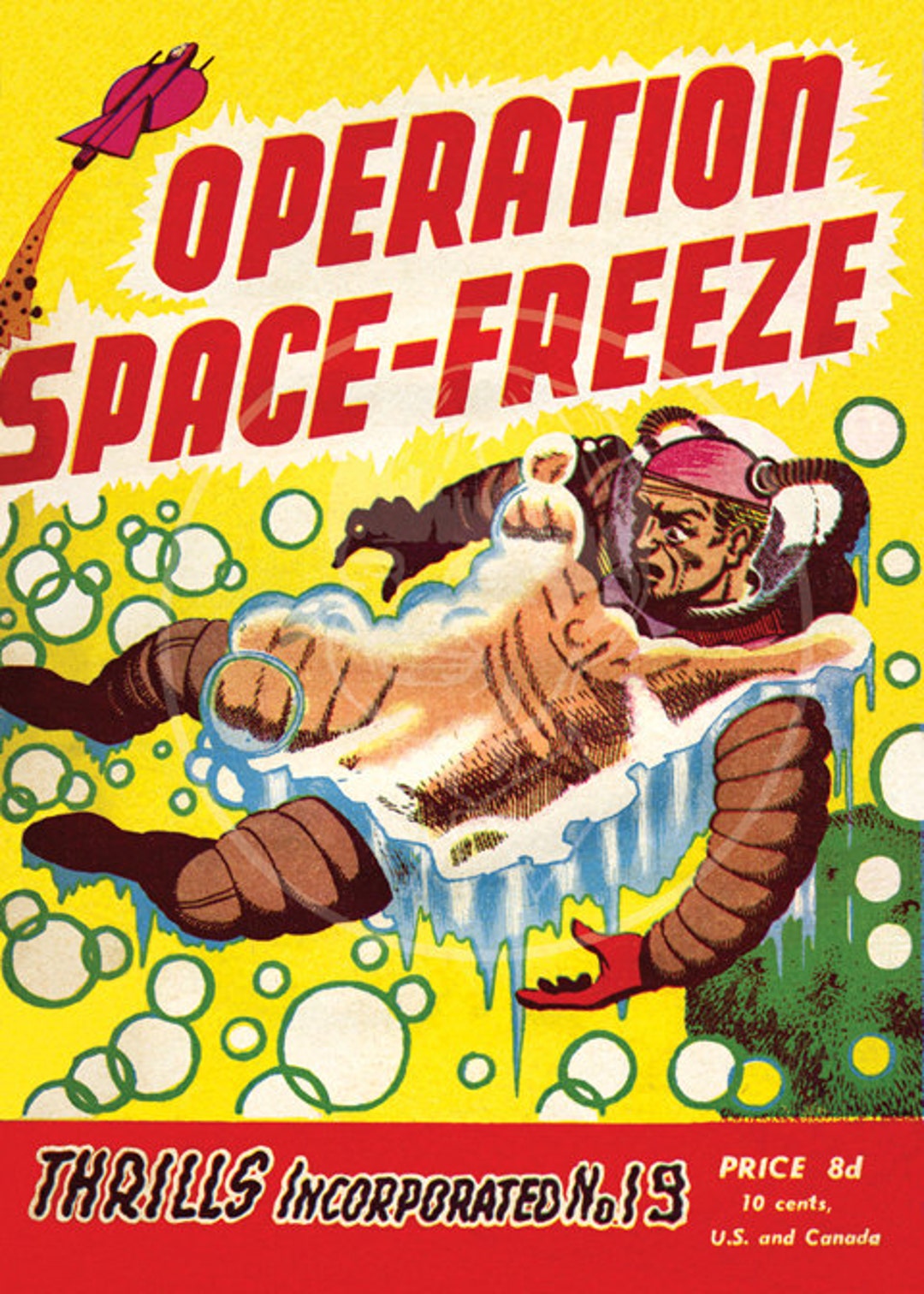 Operation Spacefreeze 10x14 Giclée Canvas Print of a Vintage Science
