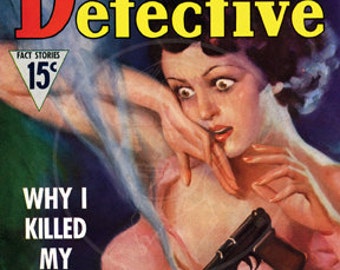 Daring Detective (Feb 1937) - 10x13 Giclée Canvas Print of a Vintage Pulp Magazine Cover