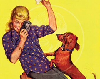 Calling all Girls (Mar 1961) - 10 x 14 Giclee Leinwand Druck von Vintage Kindermagazin