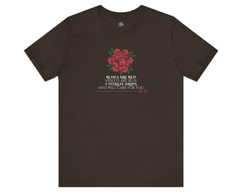 Valentine Nurse Poem Tee | Vintage Rose Tattoo Lettering