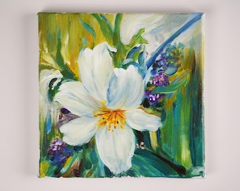 original acrylic painting,lily,flower painting