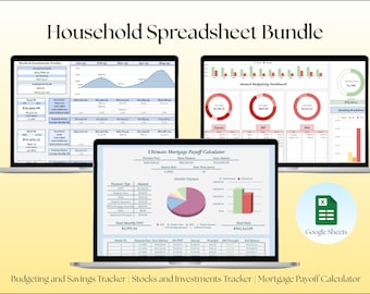 Haushaltskalkulations-Bundle: Ersparnisse, Rente, Geldanlage (digital)