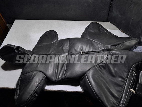 Handmade Genuine Leather Full Body Suit – Custom Made Hooded Leather Bodysuit in Black