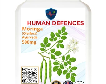 Moringa (Oleifera) 500mg 60 Capsules Human Defences ™