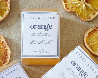 Natural soap bar with essential oil • Handmade in Mexico • orange oil