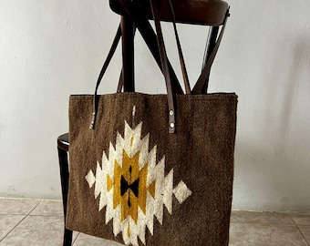 Handmade wool bag • large 35 x 45 cm • made in Oaxaca