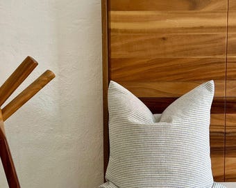 Striped Cotton Cushion Cover • 3 sizes: large, small, rectangular • handmade in Oaxaca