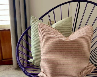Set of 2 • Cotton Square Throw pillow Cover • 2 sizes • Handmade in Oaxaca