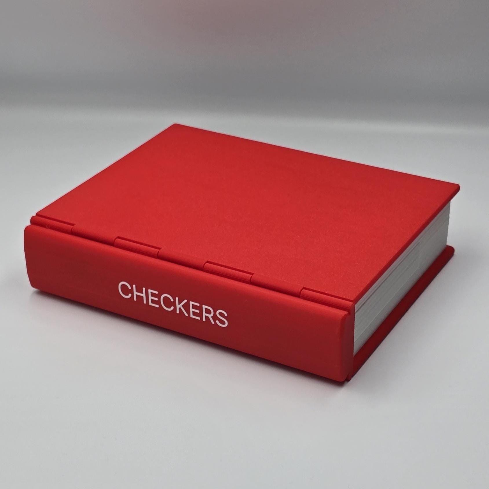 Writing Book Checkers Magnetic Book-style Checkers Set – Foldable 3D Printed Travel Game ...
