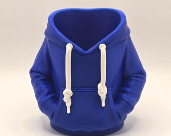 Soporte para latas con capucha – Soporte para bebidas estilo sudadera con capucha impreso en 3D