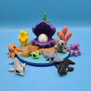 Mini Flexi Sea Animals – Creature oceaniche articolate stampate in 3D