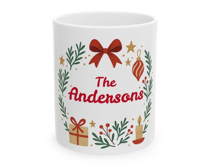 Holiday Ceramic Mug, (11oz, 15oz)
