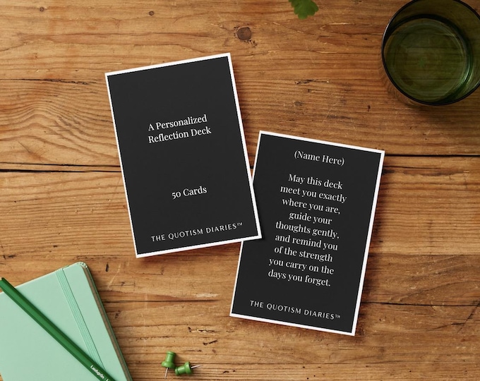 Personalized Reflection Quote Card Deck