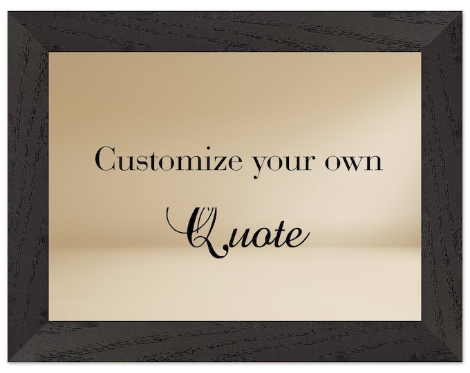 Personalize Wooden Framed Poster