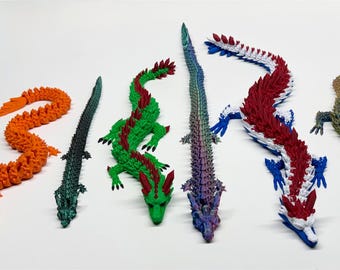 Articulated 3D Printed Dragon Fidget Toy | Fidget | Dragon | Flexible | 3D Printed | Gift | Animals