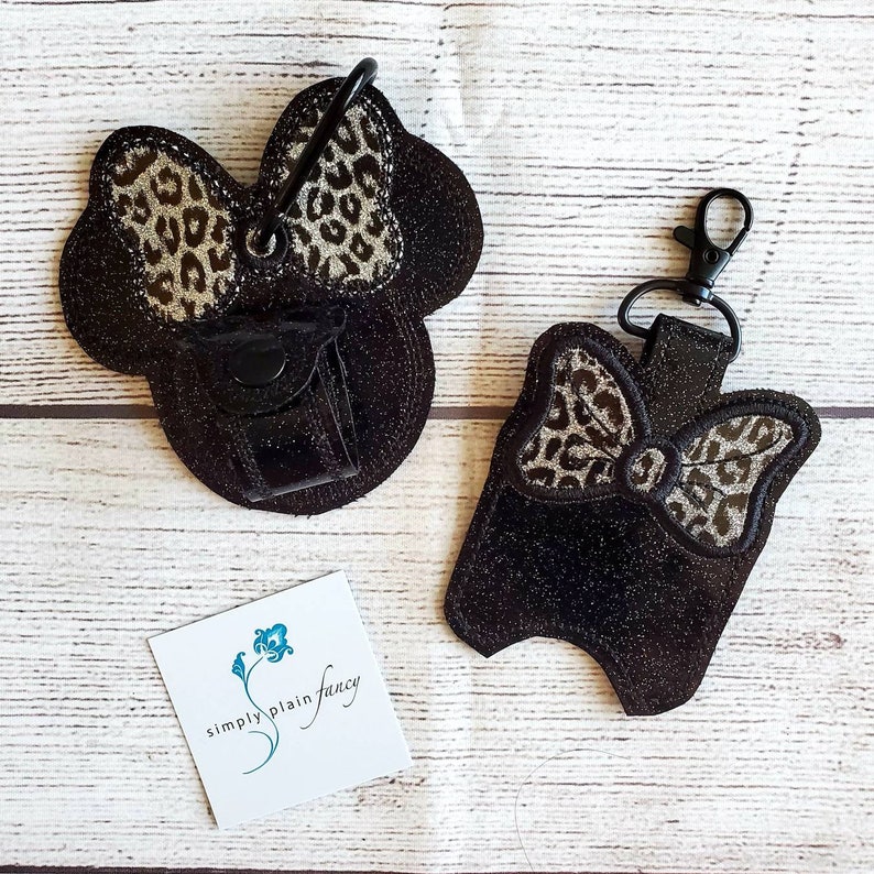 Mouse Ear Holder Gift SetEar Holder and Hand Sanitizer Holder SetGreat Gift for Disney LoverRose GoldBelle BronzeClassic Black and Red