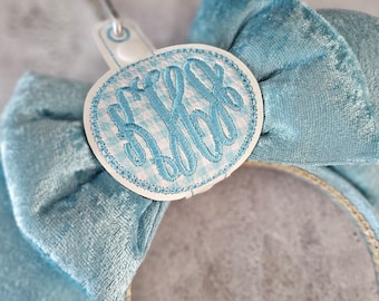 Monogrammed Mouse Bag Charm Ear Headband Holder for your Disney vacation