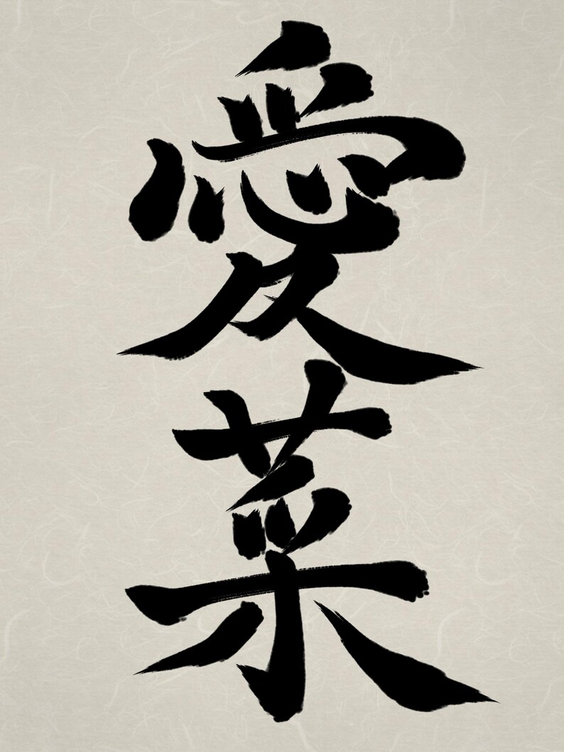 Personalized Japanese Kanji Name Digital Art Calligraphy Japanese Name ...