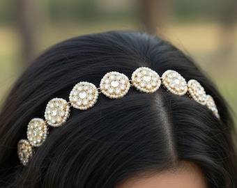 South Asian Head Patti | Kundan Bridal Jewelry | Indian Wedding Accessory