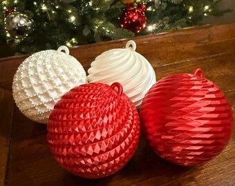 Geometric Christmas Ornament Set (4 pcs)