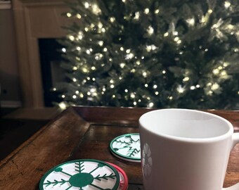 Christmas Snowflake Coaster Set