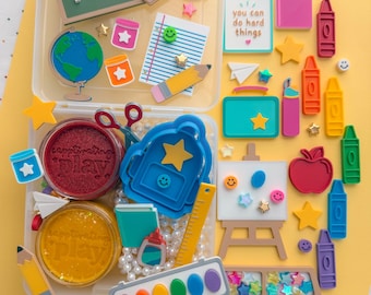 Back to School Sensory Playdough Kit – School  Theme