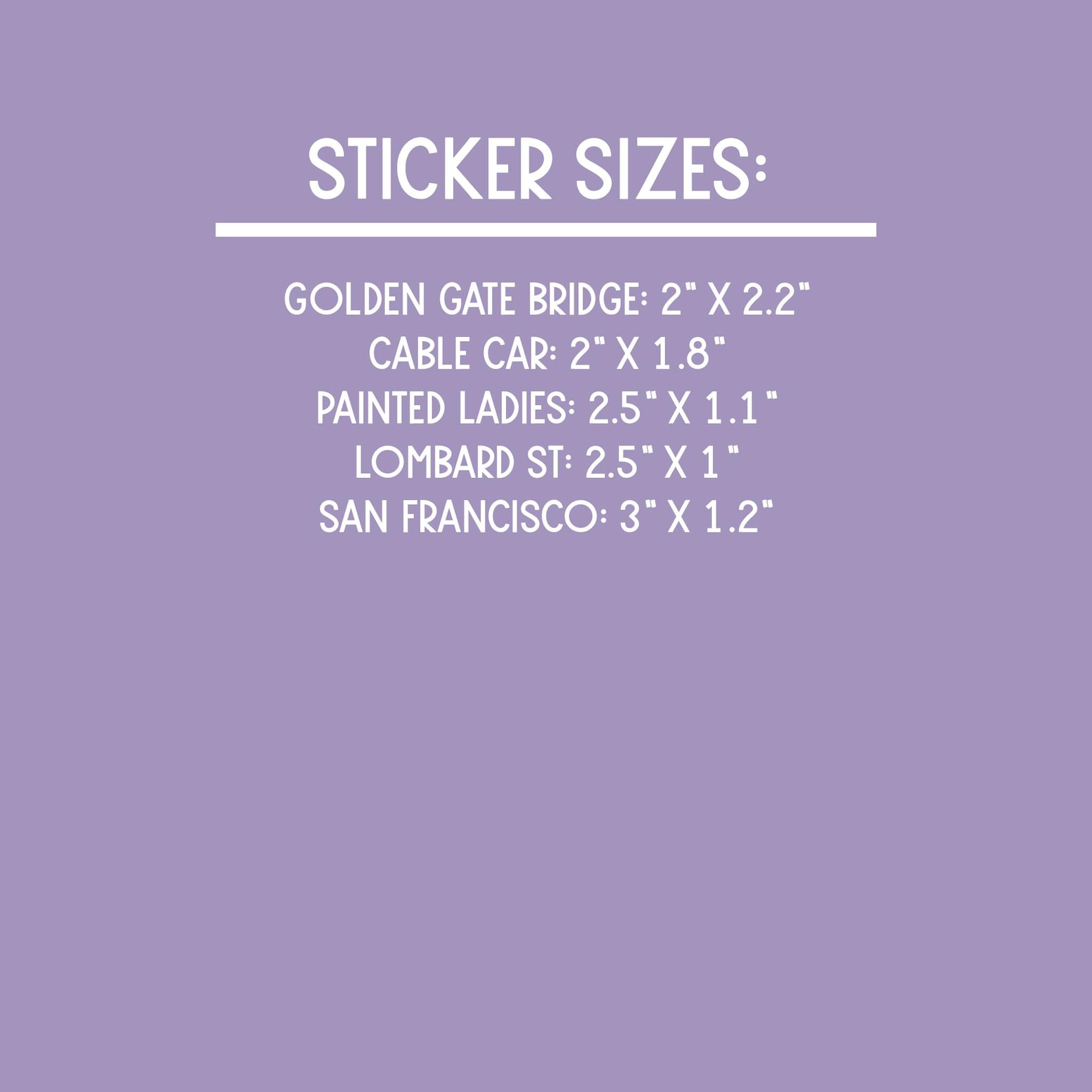 San Francisco Sticker Bundle | California Stickers | Golden Gate Vinyl ...