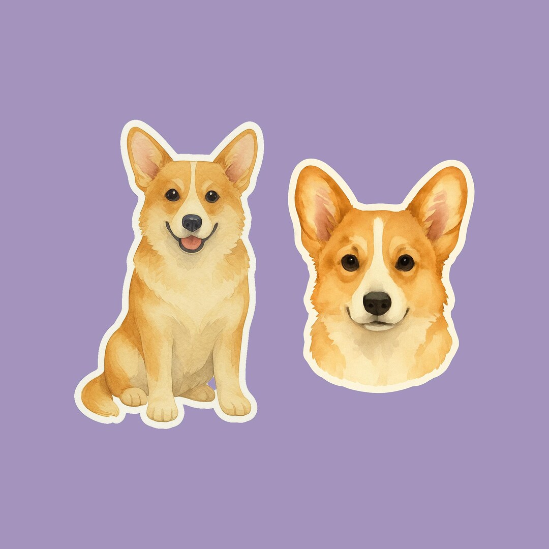 Labratory Corgi Sticker Corgi Sticker | Waterproof Stickers | Dog | Gift - Etsy