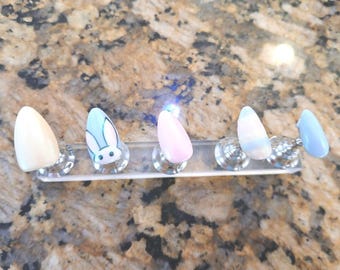 Uñas postizas Pastel Chrome Almond Easter
