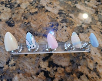 Uñas postizas Pastel Chrome Almond Easter