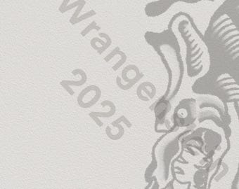 Oldschool nailed rat tattoo flash- digital download