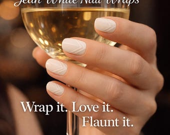 Clear Chevron Nail Wraps – Transparent Zigzag Gel Strips (16 Wraps) – No UV Lamp