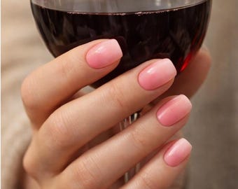 Pink Ombre Nail Wraps | French Fade Salon Quality Nail Stickers (No UV Lamp)