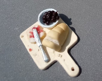 12th scale dollshouse miniature filled bread board